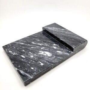 Marble Sticky Note Holder Desk Accessory Black Stone Executive Paperweight